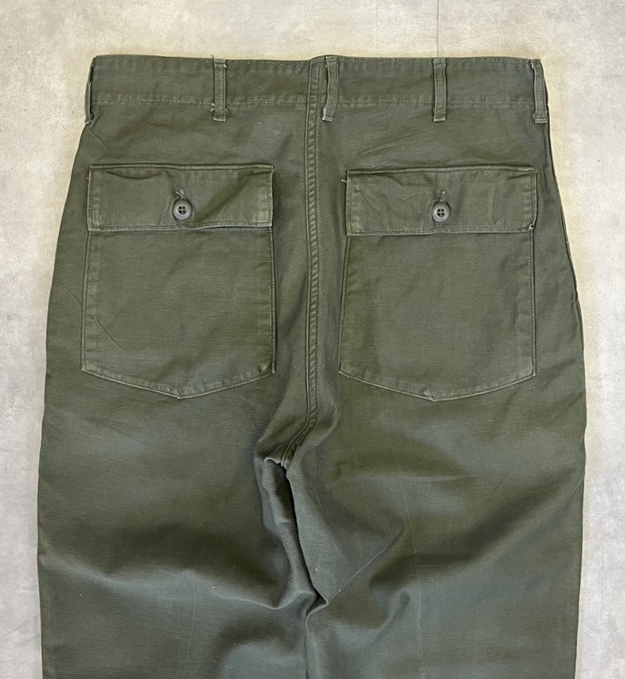 画像: 70'S アメリカ軍 US ARMY "OG107" コットンサテン ベイカーパンツ ミリタリーグリーン (VINTAGE)