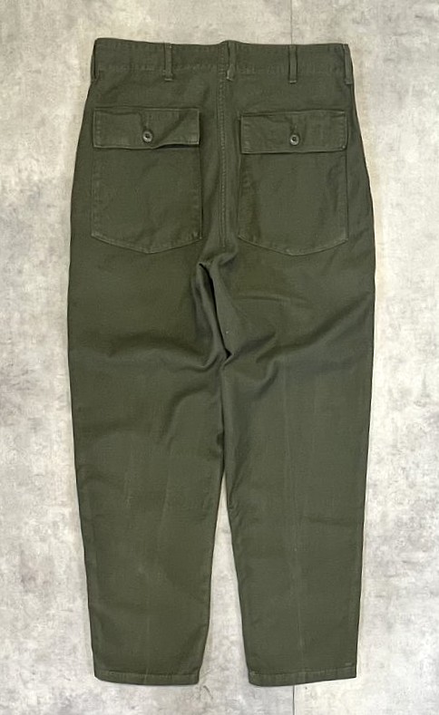 画像3: 70'S アメリカ軍 US ARMY "OG107" コットンサテン ベイカーパンツ ミリタリーグリーン (VINTAGE)