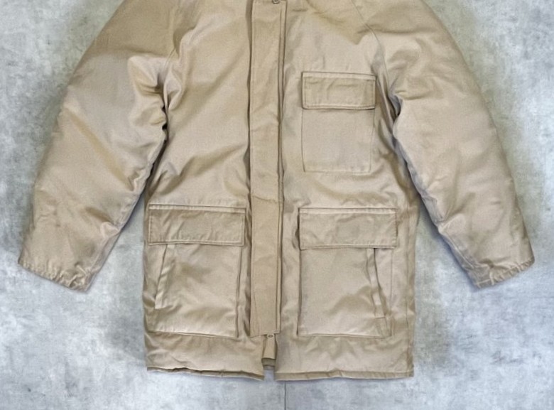 画像: 80'S SCHOTT NYC コヨーテファー付きフード ダウンジャケット ベージュ USA製 (VINTAGE)