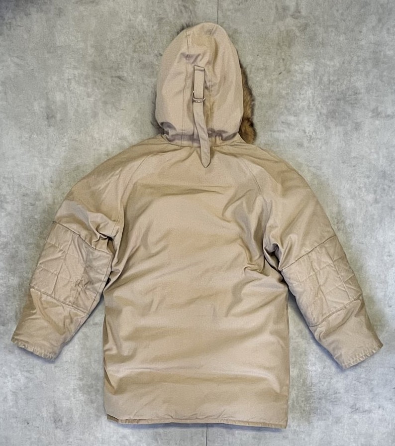 画像5: 80'S SCHOTT NYC コヨーテファー付きフード ダウンジャケット ベージュ USA製 (VINTAGE)