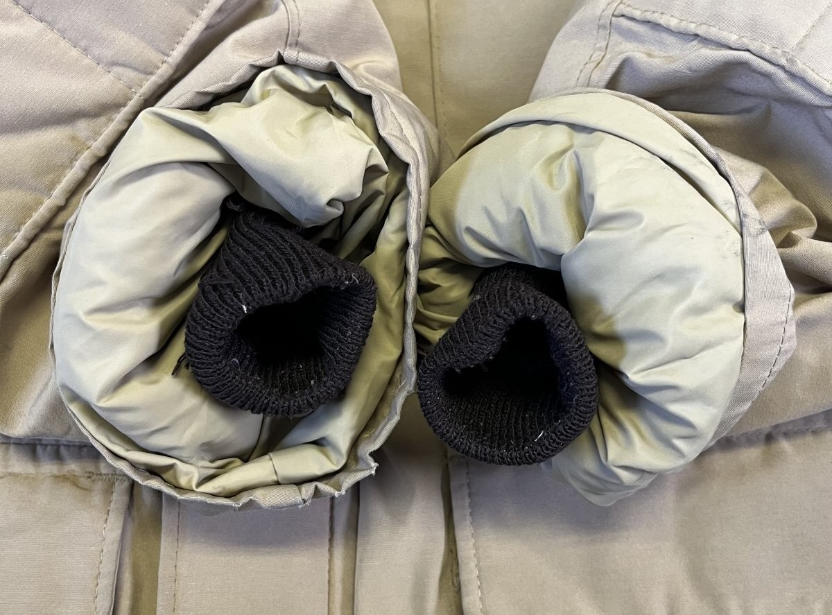 画像: 80'S SCHOTT NYC コヨーテファー付きフード ダウンジャケット ベージュ USA製 (VINTAGE)