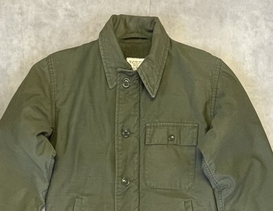 画像: 80'S アメリカ軍 US NAVY "A-2" デッキジャケット ミリタリーグリーン (VINTAGE)