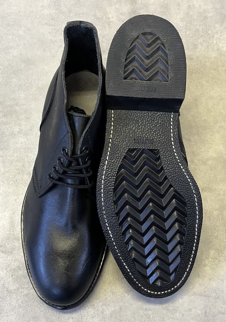 画像: 80'S アメリカ軍 US NAVY "ADDISON SHOE CO製" スチールトゥ レザー チャッカブーツ ブラック (DEADSTOCK)