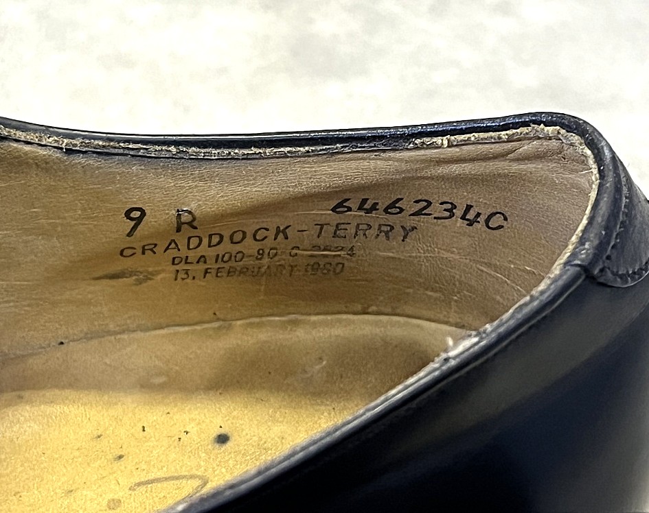 画像: 80'S アメリカ軍 US NAVY "CRADDOCK TERRY製" レザーソール サービスシューズ (VINTAGE)