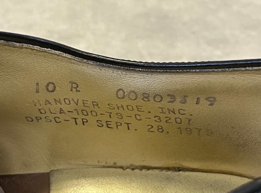 画像: 70'S アメリカ軍 US NAVY "HANOVER SHOE INC製" レザーソール サービスシューズ (VINTAGE)