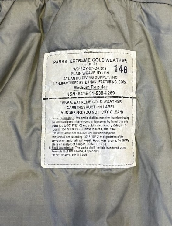 画像2: アメリカ軍 US ARMY ECWCS GENIII LEVEL7 プリマロフトパーカー アーバングレー M-R (VINTAGE)