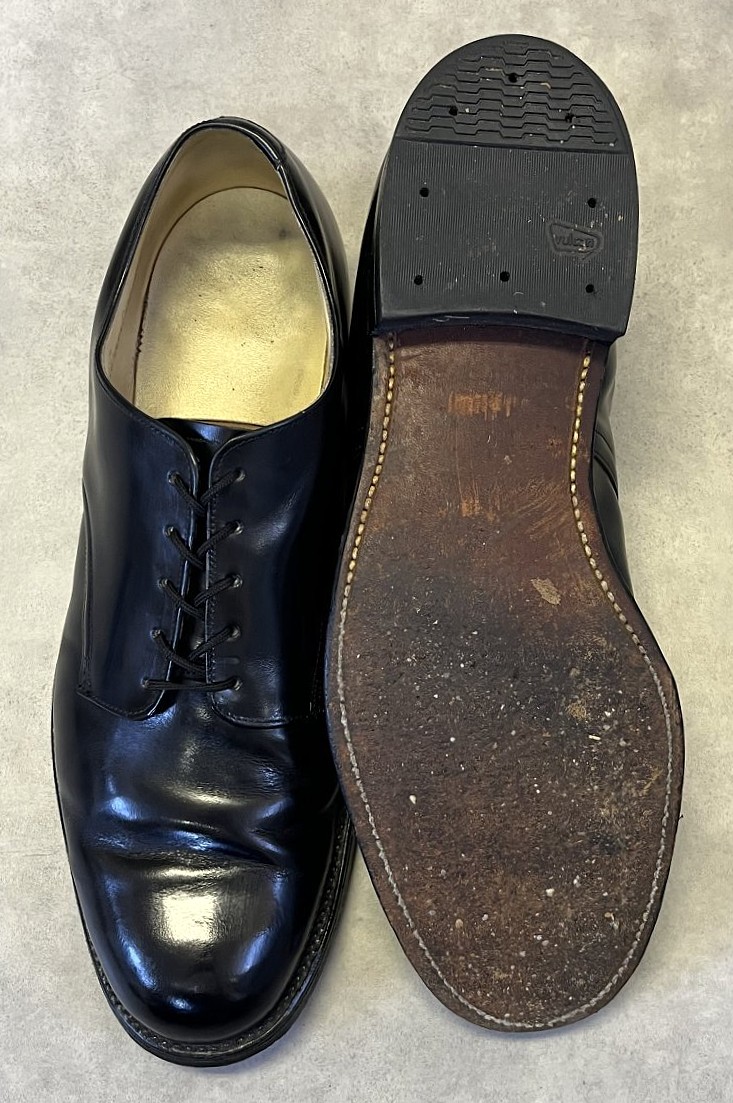画像: 70'S アメリカ軍 US NAVY "HANOVER SHOE INC製" レザーソール サービスシューズ (VINTAGE)