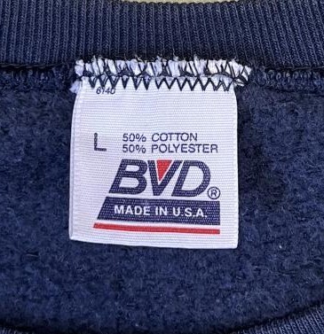 画像2: 90'S BVD クルーネック スウェットシャツ ネイビー USA製 (VINTAGE)