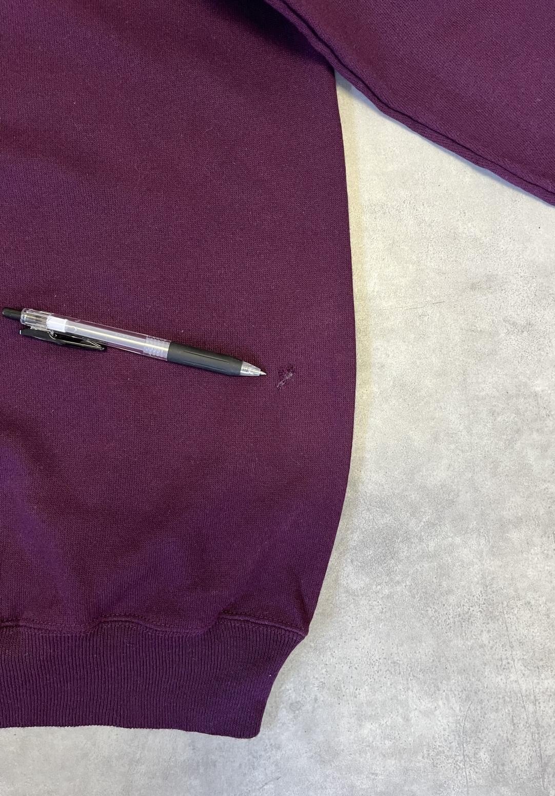 画像4: 80'S HANES ラグランスリーブ スウェットシャツ ダークワインレッド USA製 (VINTAGE)