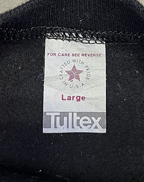 画像2: 80'S TULTEX ラグランスリーブ スウェットシャツ ブラック USA製 (VINTAGE)