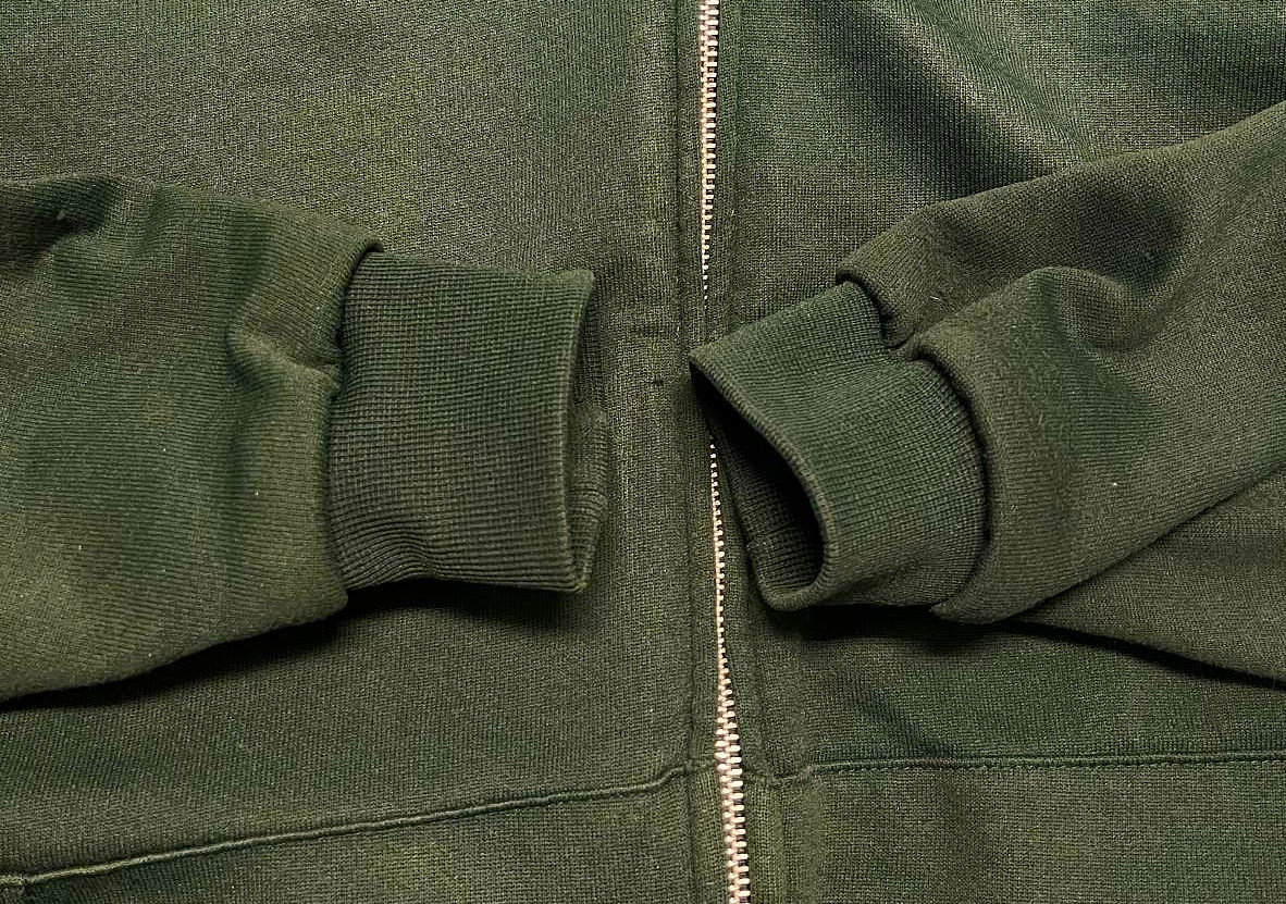 画像: 90'S PLUMA 裏サーマル ダブルフェイス スウェットパーカー アルミジップ ダークグリーン (VINTAGE)