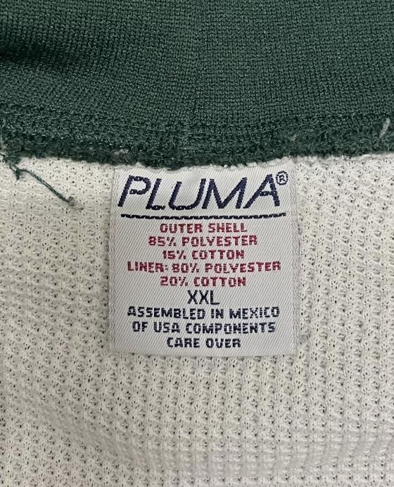 画像3: 90'S PLUMA 裏サーマル ダブルフェイス スウェットパーカー アルミジップ ダークグリーン (VINTAGE)