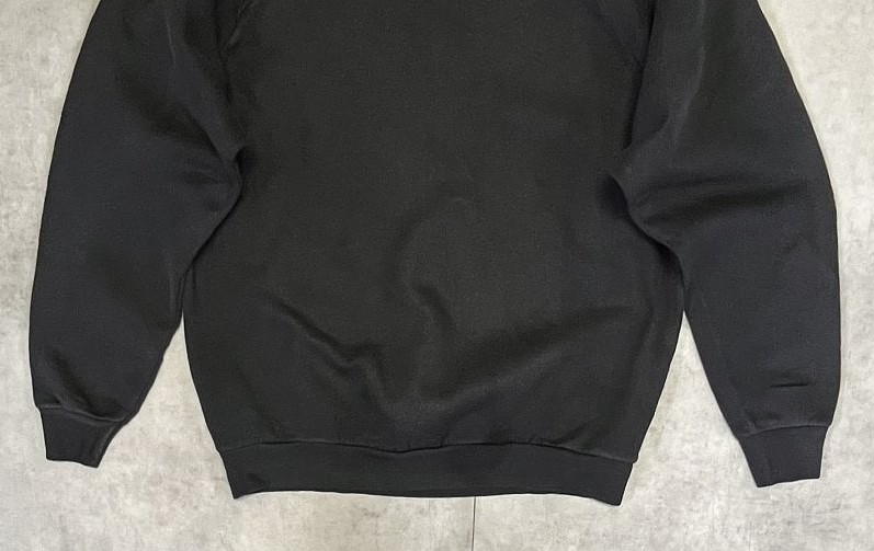画像: 90'S HANES HERWAY ラグランスリーブ スウェットシャツ ブラック USA製 (VINTAGE)