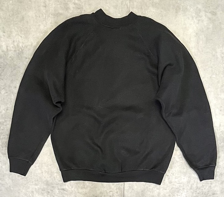 画像3: 90'S FRUIT OF THE LOOM ラグランスリーブ スウェットシャツ ブラック USA製 (VINTAGE)