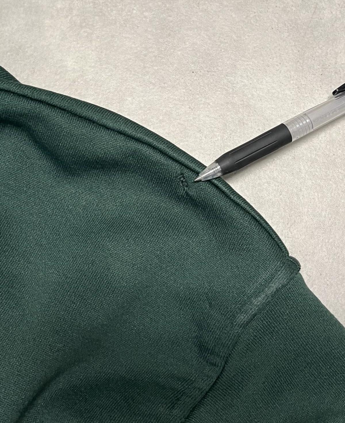 画像5: 90'S PLUMA 裏サーマル ダブルフェイス スウェットパーカー アルミジップ ダークグリーン (VINTAGE)