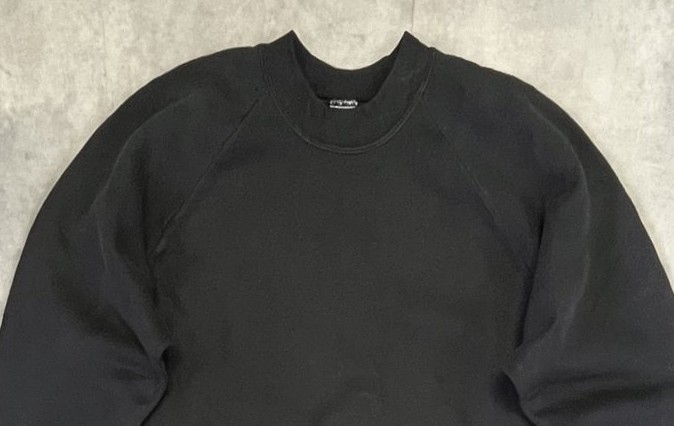 画像: 90'S HANES HERWAY ラグランスリーブ スウェットシャツ ブラック USA製 (VINTAGE)