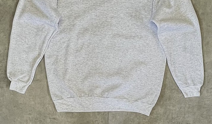 画像: 90'S UNKNOWN クルーネック スウェットシャツ アッシュグレー USA製 (VINTAGE)