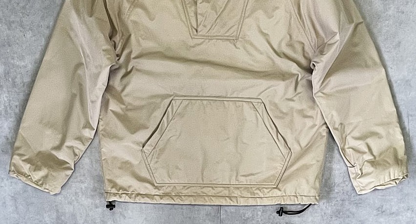 画像: 00'S J.CREW 旧タグ コットン/ナイロン 裏地フリース アノラック ベージュ (VINTAGE)