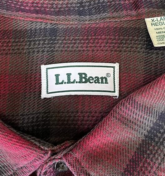画像2: 90'S LL Bean ヘビーフランネル ワークシャツ チェック柄 (VINTAGE)