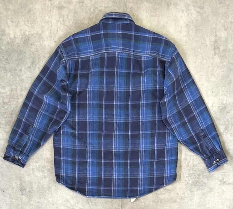 画像3: 90'S ST JOHN'S BAY ヘビーフランネル ワークシャツ チェック柄 (VINTAGE)
