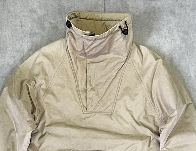 画像: 00'S J.CREW 旧タグ コットン/ナイロン 裏地フリース アノラック ベージュ (VINTAGE)