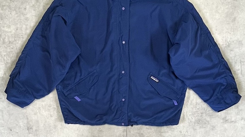 画像: 80'S PATAGONIA ”SOFT SHELL CAPILENE JACKET" 旧タグ 裏地フリース ソフトシェルジャケット ネイビー USA製 (VINTAGE)