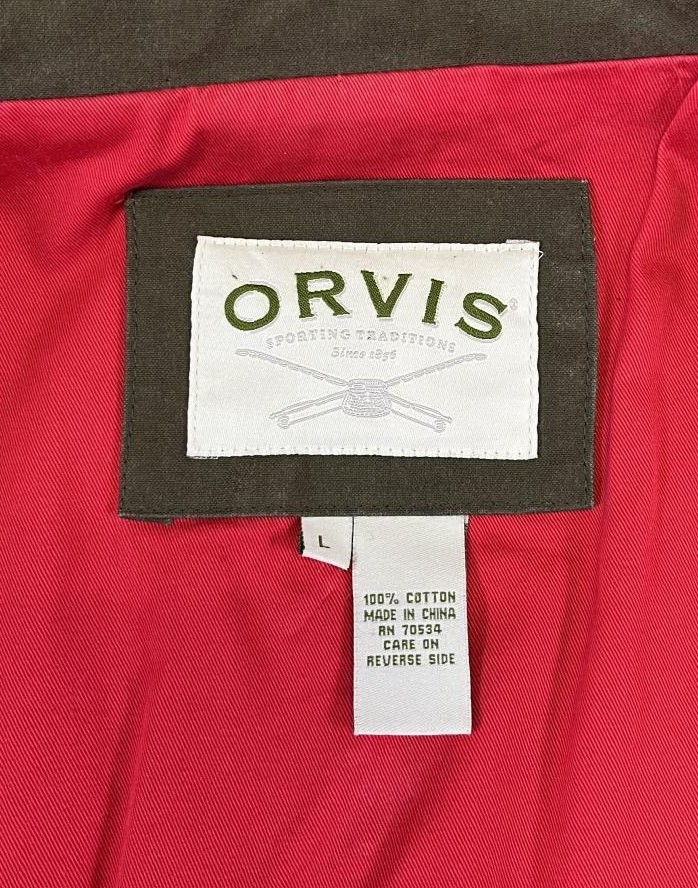 画像2: 00'S ORVIS 襟コーデュロイ ハンティングジャケット オリーブ (VINTAGE)