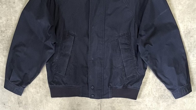画像: 90'S EDDIE BAUER 白タグ コットン ドリズラージャケット ネイビー (VINTAGE)