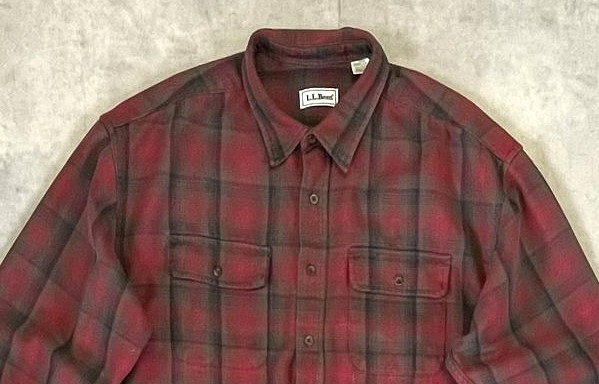 画像: 90'S LL Bean ヘビーフランネル ワークシャツ チェック柄 (VINTAGE)