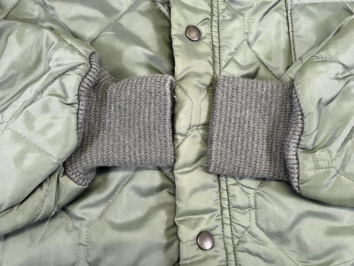 画像: 70'S アメリカ軍 USAF "CWU-9/P 初期型" キルティング ライナージャケット セージグリーン (VINTAGE) 