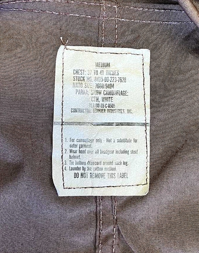 画像2: 80'S アメリカ軍 US ARMY コットン スノーカモパーカー 後染めブラウン (VINTAGE)