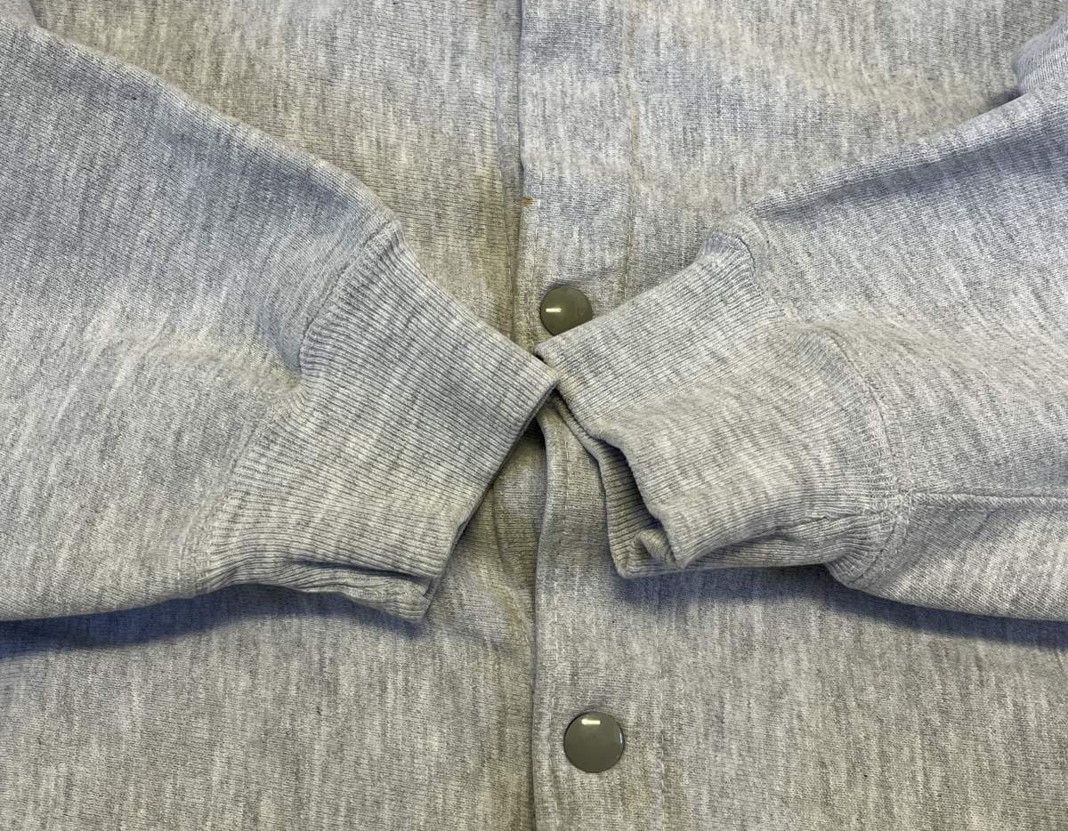 画像: 90'S CHAMPION 刺繍タグ リバースウィーブ スナップボタン カーディガン グレー USA製 (VINTAGE)