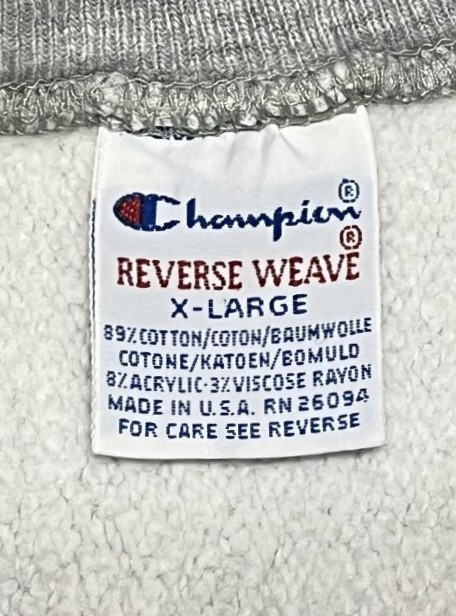 画像2: 90'S CHAMPION "VANDERBILT" 刺繍タグ リバースウィーブ グレー USA製 (VINTAGE)