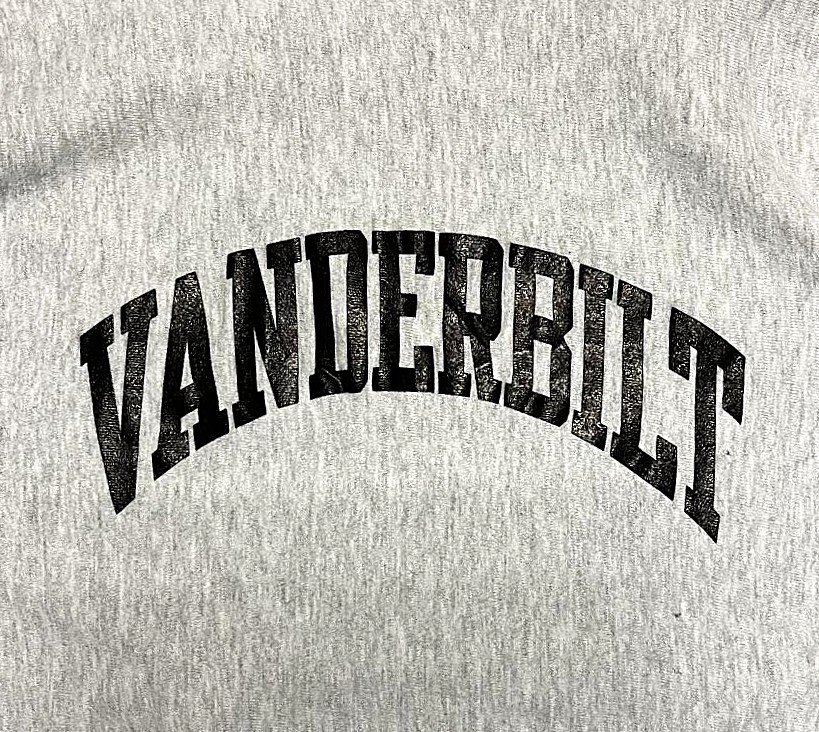 画像3: 90'S CHAMPION "VANDERBILT" 刺繍タグ リバースウィーブ グレー USA製 (VINTAGE)