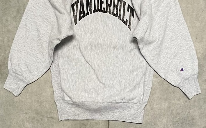 画像: 90'S CHAMPION "VANDERBILT" 刺繍タグ リバースウィーブ グレー USA製 (VINTAGE)
