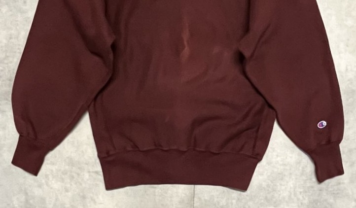 画像: 90'S CHAMPION "BOSTON COLLEGE" 刺繍タグ リバースウィーブ ダークバーガンディ メキシコ製 (VINTAGE)