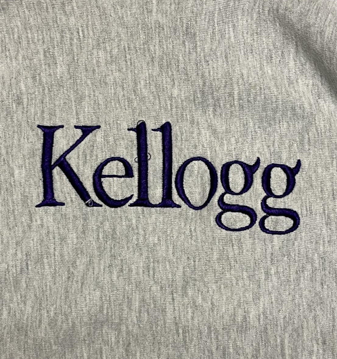 画像3: 90'S CHAMPION "KELLOGG" 刺繍タグ リバースウィーブ グレー USA製 (VINTAGE)