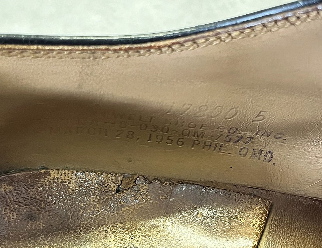 画像: 50'S アメリカ軍 US NAVY "SPORTWELT SHOE CO製" 6アイレット レザーソール サービスシューズ (VINTAGE)