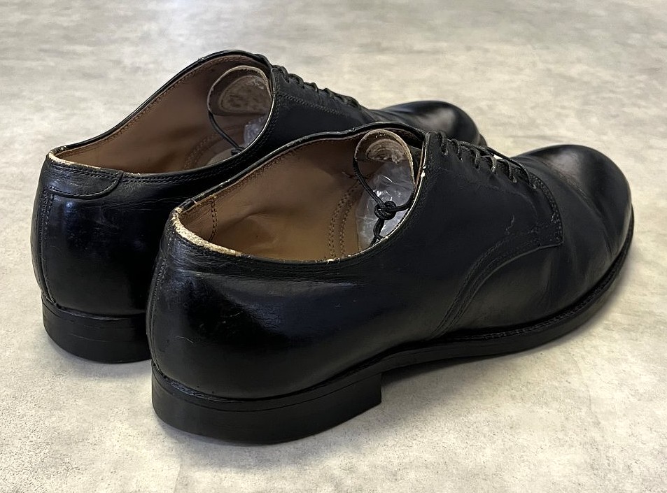 画像3: 50'S アメリカ軍 US NAVY "SPORTWELT SHOE CO製" 6アイレット レザーソール サービスシューズ (VINTAGE)