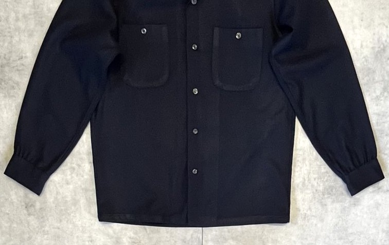 画像: 70'S PENDLETON "BOARD SHIRT" ウール オープンカラーシャツ ネイビー USA製 (VINTAGE)