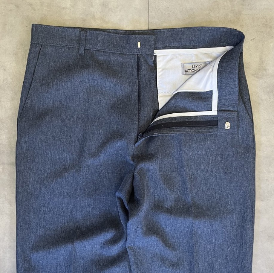 画像: LEVIS "ACTION SLACKS" スラックス ブルーヘザー TALONジップ USA製 (VINTAGE)