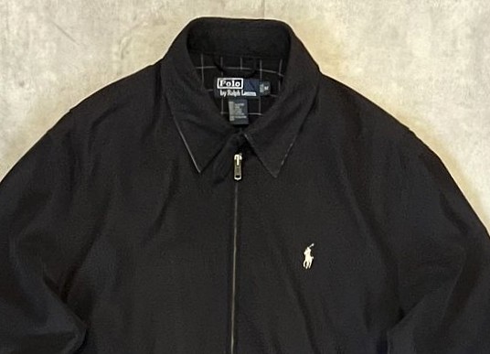 画像: 90'S RALPH LAUREN チンスト付き ドリズラージャケット ブラック (VINTAGE)