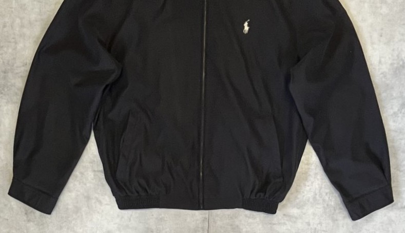 画像: 90'S RALPH LAUREN チンスト付き ドリズラージャケット ブラック (VINTAGE)