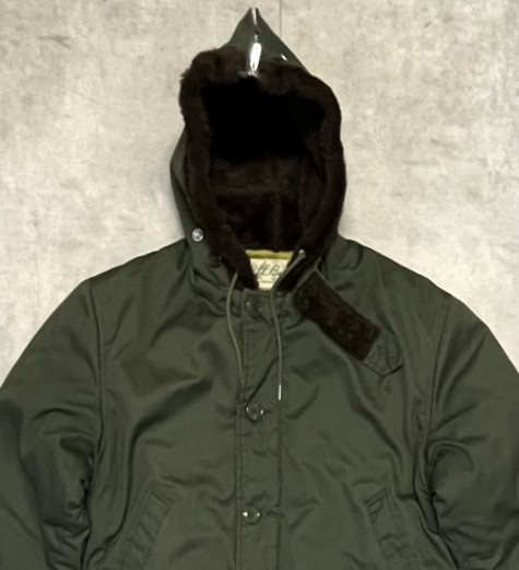 画像: 60'S LL Bean "B-9" 筆記体タグ 裏地キルティング フライトジャケット オリーブ TALONアルミジップ (VINTAGE)