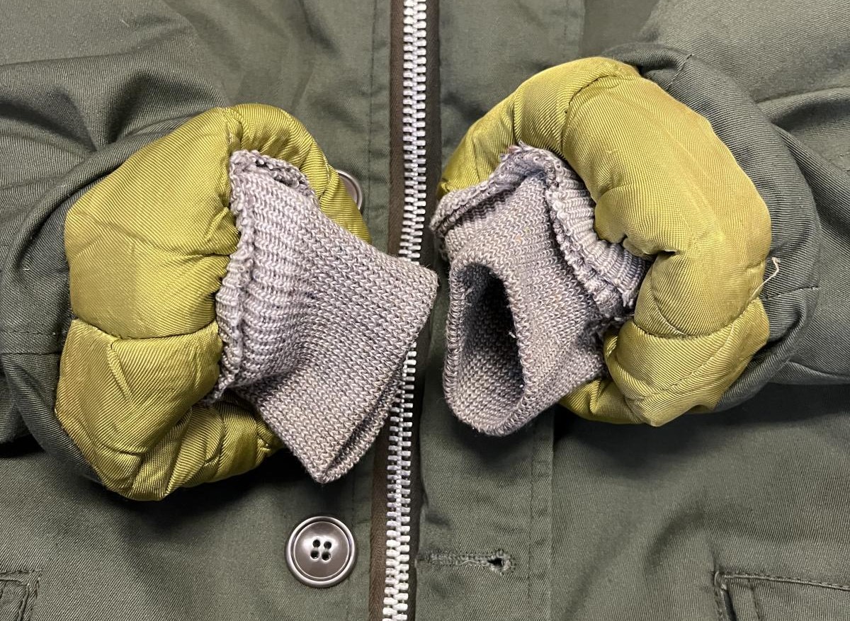 画像: 60'S LL Bean "B-9" 筆記体タグ 裏地キルティング フライトジャケット オリーブ TALONアルミジップ (VINTAGE)