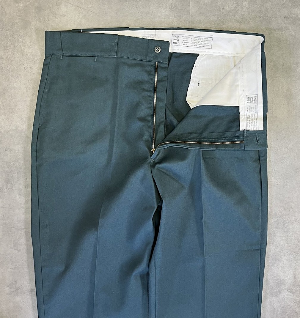 画像: 70'S BIG YANK "MAGIC-TWILL" ワークパンツ グリーン 42TALONジップ USA製 (DEADSTOCK)