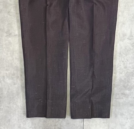 画像: 70'S UNKNOWN ツータック スラックス チャコール/カラーネップ (VINTAGE)