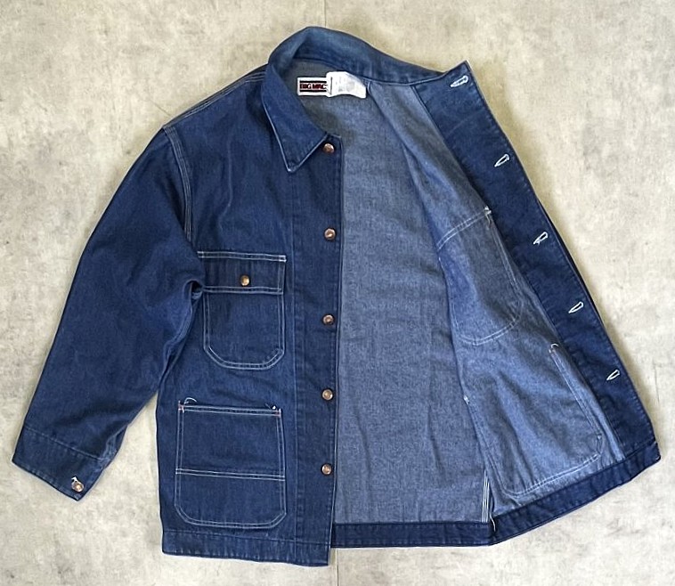 画像3: 80'S BIG MAC 裏地無し デニム カバーオール インディゴ USA製 (VINTAGE)