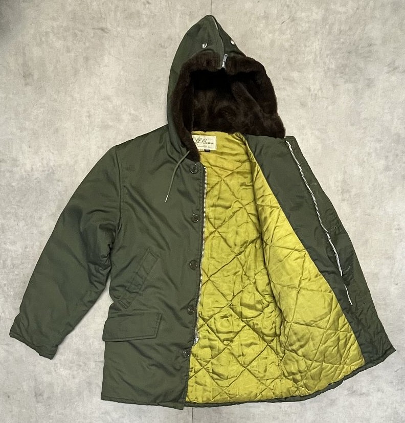 画像4: 60'S LL Bean "B-9" 筆記体タグ 裏地キルティング フライトジャケット オリーブ TALONアルミジップ (VINTAGE)