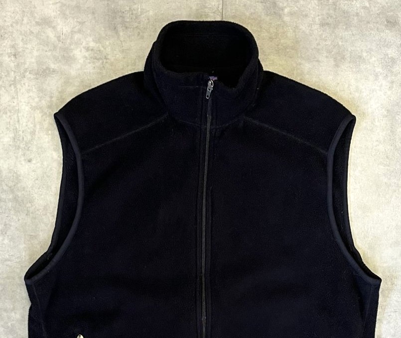画像: PATAGONIA "SYNCHILLA" 裾ロゴ フルジップ フリースベスト ブラック (VINTAGE)